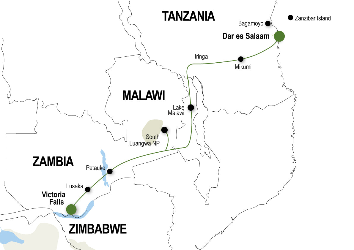 ZAMBIA & TANZANIA  CAPODANNO NEL CUORE D'AFRICA partenza 29 Dicembre  viaggio di gruppo in tenda